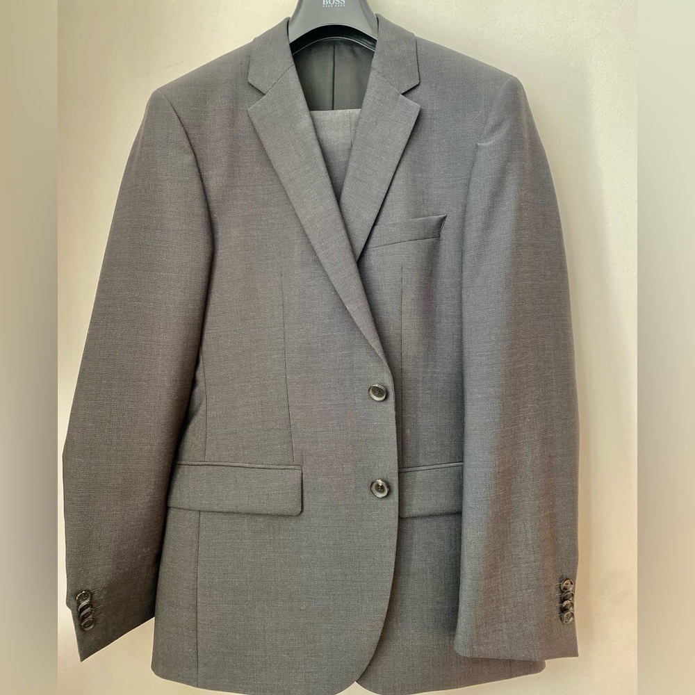 HUGO BOSS SUIT | SLIM-FIT SUIT IN WOOL, SILK AND STRETCH - Picture 1 of 7